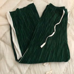 wide leg green pants